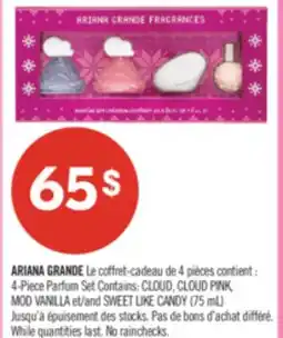 Pharmaprix ARIANA GRANDE 4-Piece Parfum Set Contains and SWEET LIKE CANDY (75 mL) offer