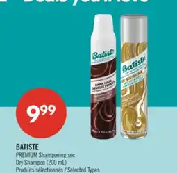 Pharmaprix BATISTE PREMIUM Shampooing sec Dry Shampoo (200 mL) offer