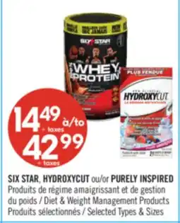 Pharmaprix IX STAR, HYDROXYCUT ou/or PURELY INSPIRED Diet & Weight Management Products offer