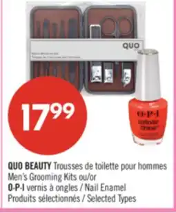 Pharmaprix QUO BEAUTY Men's Grooming Kits or O·P·I Nail Enamel offer