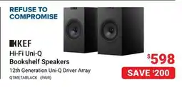Visions Electronics KEF Hi-Fi Uni-Q Bookshelf Speakers offer