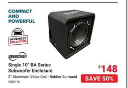Visions Electronics Single 10 BA Series Subwoofer Enclosure offer
