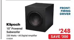 Visions Electronics Klipsch 10 Powered Subwoofer offer
