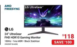 Visions Electronics LG 24 UltraGear FHD HDR10 Gaming Monitor offer