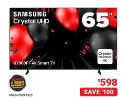 Visions Electronics 65 SAMSUNG 4K Smart TV offer