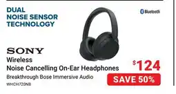 Visions Electronics SONY Wireless Noise Cancelling On-Ear Headphones offer