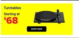 Visions Electronics SHOP NOW Turntables offer