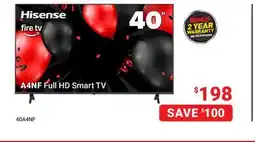 Visions Electronics Hisense 40 A4NF Full HD Smart TV offer