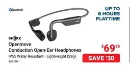 Visions Electronics Shokz Openmove Conduction Open-Ear Headphones offer
