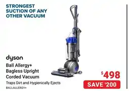 Visions Electronics Dyson Ball Allergy+ Bagless Upright Corded Vacuum offer