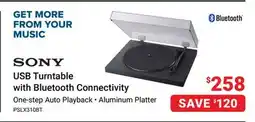 Visions Electronics Sony USB Turntable with Bluetooth Connectivity offer