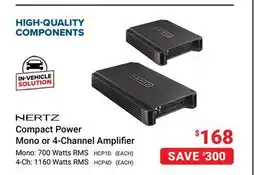 Visions Electronics Hertz Compact Power Mono or 4-Channel Amplifier offer