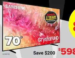 Visions Electronics Samsung 70 Crystal UHD offer