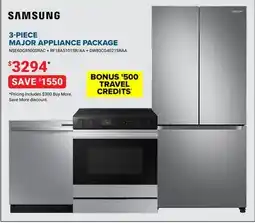 Visions Electronics Samsung 3-PIECE MAJOR APPLIANCE PACKAGE offer