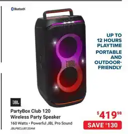 Visions Electronics JBL PartyBox Club 120 Wireless Party Speaker offer