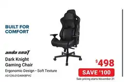 Visions Electronics Anda Seat Dark Knight Gaming Chair offer