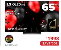 Visions Electronics LG C5PUA 4K Smart TV 65 offer