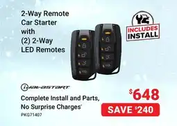 Visions Electronics IDATASTART 2-Way Remote Car Starter (2) 2-Way LED Remotes offer