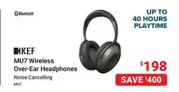 Visions Electronics KEF Mu7 Wireless Over-Ear Noise-cancelling Headphones offer