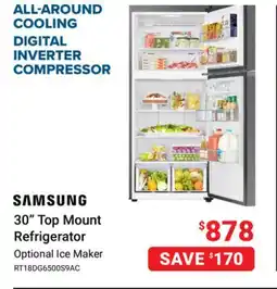 Visions Electronics Samsung 30 Top Mount Refrigerator offer