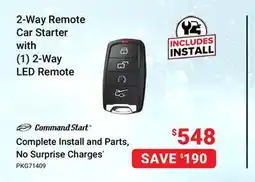 Visions Electronics Command Start Complete Install and Parts, No Surprise Charges offer