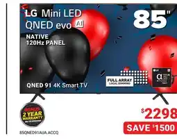 Visions Electronics LG 85 QNED evo NATIVE 120Hz PANEL offer