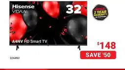 Visions Electronics Hisense 32 A4NV HD Smart TV offer