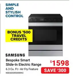 Visions Electronics SAMSUNG Bespoke Smart Slide-In Electric Range offer