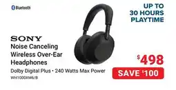 Visions Electronics Sony Noise Canceling Wireless Over-Ear Headphones offer