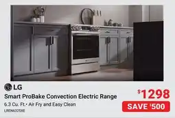 Visions Electronics LG Smart ProBake Convection Electric Range offer