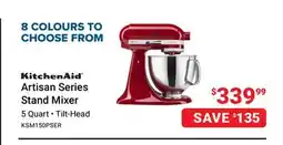 Visions Electronics KitchenAid Artisan Series Stand Mixer offer
