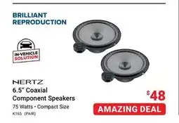 Visions Electronics Hertz 6.5 Coaxial Component Speakers offer
