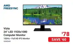 Visions Electronics Vizta 24 LED 1920x1080 Computer Monitor offer