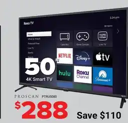 Visions Electronics PROSCAN 50 4K Smart TV offer