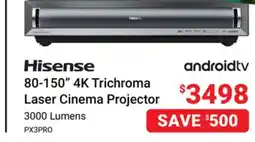 Visions Electronics Hisense 80-150 4K Trichroma Laser Cinema Projector offer