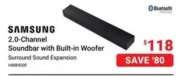 Visions Electronics SAMSUNG 2.0-Channel Soundbar with Built-in Woofer offer