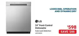 Visions Electronics LG 24 Front-Control Dishwasher offer
