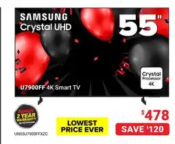 Visions Electronics Samsung 55 U7900FF 4K Smart TV offer