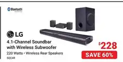 Visions Electronics LG 4.1-Channel Soundbar with Wireless Subwoofer offer