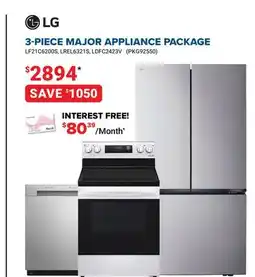 Visions Electronics LG 3-PIECE MAJOR APPLIANCE PACKAGE offer