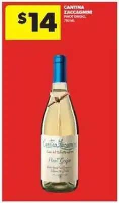 Real Canadian Liquorstore Cantina Zaccagnini Pinot Grigio offer