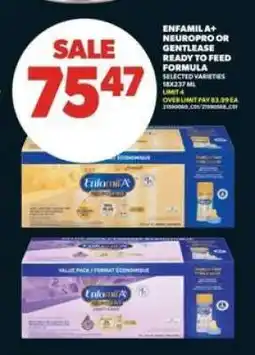 Real Canadian Superstore Enfamil A+ NeuroPro or Gentlease Ready to Feed Formula offer