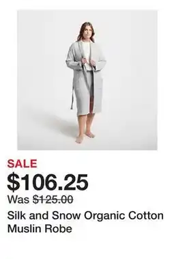 TSC Stores Silk and Snow Organic Cotton Muslin Robe offer