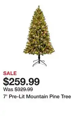 TSC Stores 7' Pre-Lit Mountain Pine Tree offer