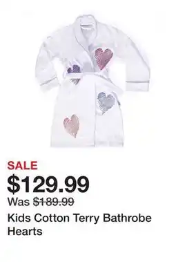TSC Stores Kids Cotton Terry Bathrobe Hearts offer