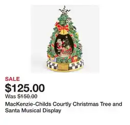 TSC Stores MacKenzie-Childs Courtly Christmas Tree and Santa Musical Display offer