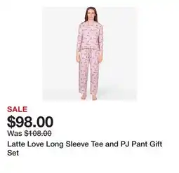TSC Stores Latte Love Long Sleeve Tee and PJ Pant Gift Set offer