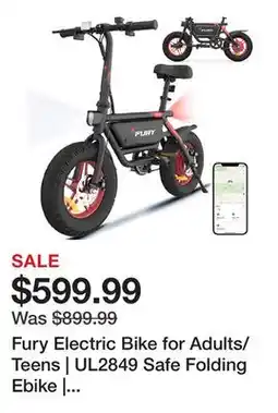 TSC Stores Fury Electric Bike for Adults/Teens | UL2849 Safe Folding Ebike | 400W Peak Motor 14 * 3 Inch Wear offer