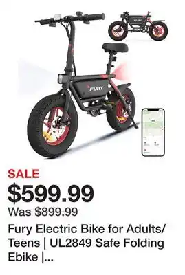TSC Stores Fury Electric Bike for Adults/Teens | UL2849 Safe Folding Ebike | 400W Peak Motor 14 * 3 Inch Wear offer
