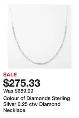 TSC Stores Colour of Diamonds Sterling Silver 0.25 ctw Diamond Necklace offer